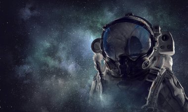 Takım astronot, uzay adamı. Karışık teknik