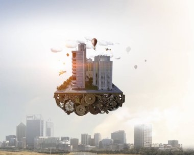 Modern şehir kavramı. Karışık teknik