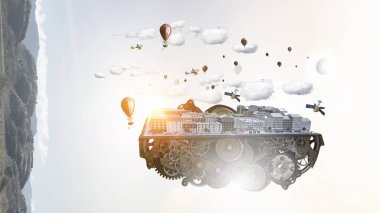 Modern şehir kavramı. Karışık teknik