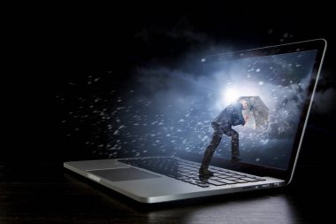 Internet ve siber kavramı. Karışık teknik