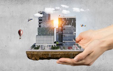 Kentsel inşaat geliştirme. Karışık teknik