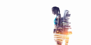 Başlığı almak için gidiyor. Karışık teknik