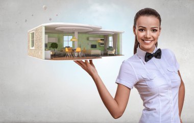 Hayalinizdeki ev için tasarım. Karışık teknik