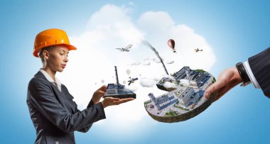 Endüstriyel yapı kavramı. Karışık teknik