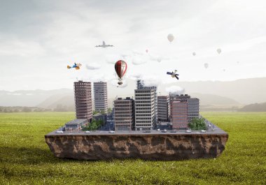 Kentsel gelişim projesi. Karışık teknik