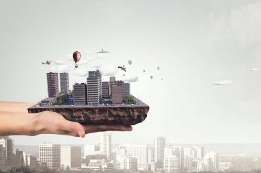 Kentsel inşaat geliştirme. Karma ortam. Karışık teknik