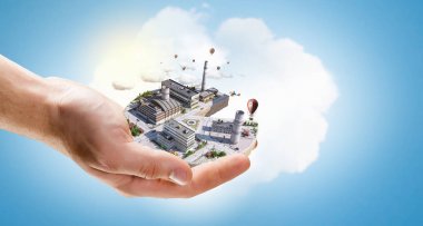 Endüstriyel yapı kavramı. Karışık teknik