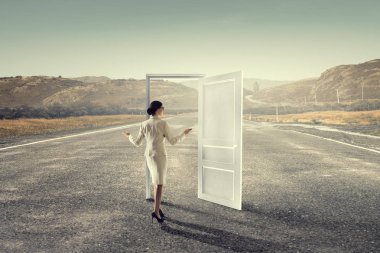 Açık yeni kapılar ve fırsatlar. Karışık teknik