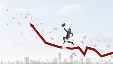 Onun büyüme ve ilerleme. Karma ortam. Karışık teknik