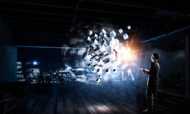 Yenilikçi teknolojiler entegrasyon. Karma ortam. Karışık teknik