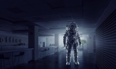 Uzay giysisi tasarım. Karışık teknik