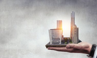 Kentsel inşaat geliştirme. Karma ortam. Karışık teknik