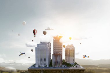 Kentsel gelişim projesi. Karma ortam. Karışık teknik