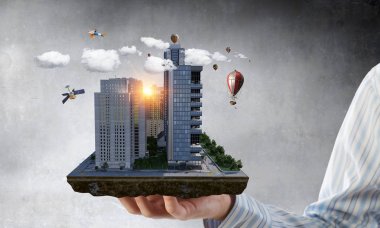 Kentsel inşaat geliştirme. Karma ortam. Karışık teknik