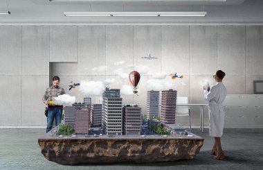 Çalışma geliştirme projesi. Karışık teknik