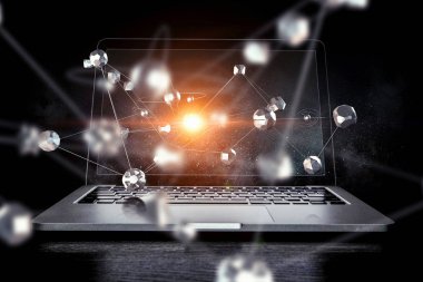 Sosyal bağlantı ve ağ. Karma ortam. Karışık teknik