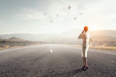 başarı için yolda. Karışık teknik