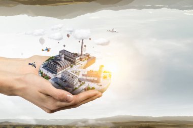 Endüstriyel yapı kavramı. Karışık teknik