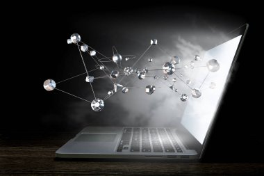 Sosyal bağlantı ve ağ. Karışık teknik