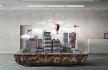 Kentsel gelişim projesi. Karışık teknik