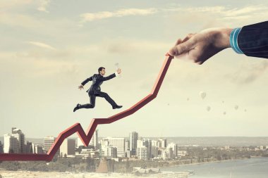 Onun büyüme ve ilerleme. Karma ortam. Karışık teknik