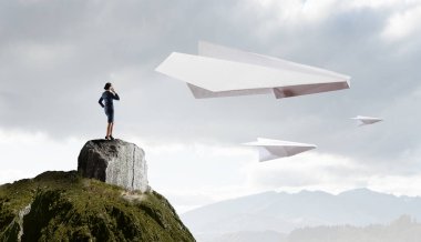 Özgürlük hissi. Karma ortam. Karışık teknik