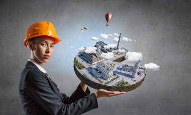 Endüstriyel yapı kavramı. Karışık teknik