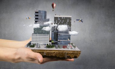 Kentsel inşaat geliştirme. Karma ortam. Karışık teknik