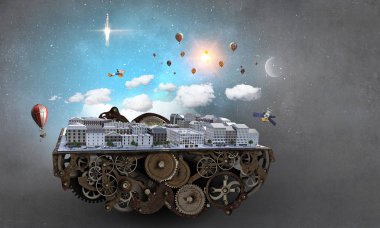 Modern şehir kavramı. Karışık teknik