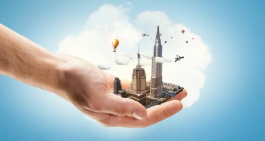 İnşaat geliştirme projesi sunulması. Karma ortam. Karışık teknik