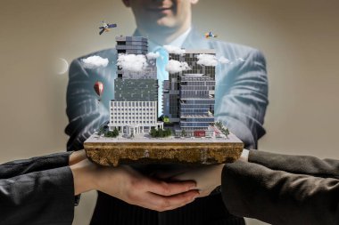 Kentsel inşaat geliştirme. Karışık teknik