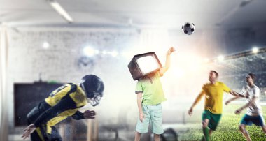 TV çocuk bağımlısı. Karışık teknik