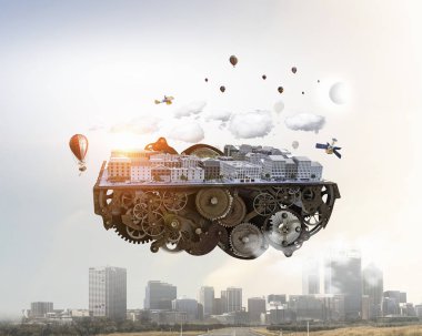 Modern şehir kavramı. Karışık teknik