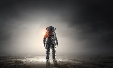 Uzay giysisi tasarım. Karışık teknik