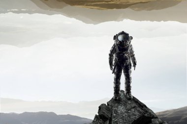 Uzay adamı serüveni. Karışık teknik