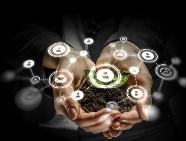 Sosyal etkileşim kavramı. 3D render