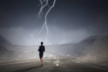 başarı için yolda. Karma ortam. Karışık teknik