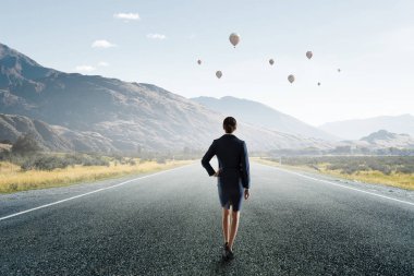 başarı için yolda. Karışık teknik