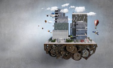 Modern şehir kavramı. Karışık teknik