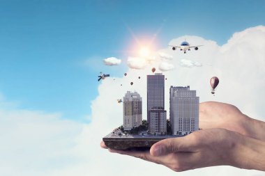 Kentsel inşaat geliştirme. Karma ortam. Karışık teknik