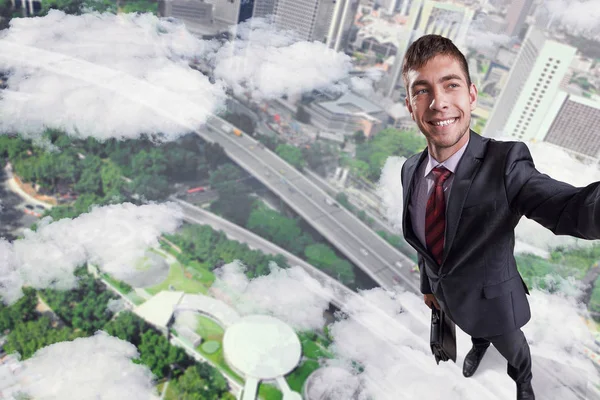 Fangen Sie Ihr bestes Selfie. Gemischte Medien — Stockfoto