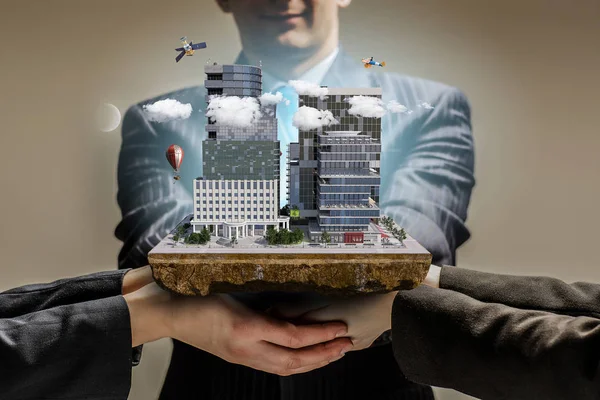 Kentsel inşaat geliştirme. Karışık teknik