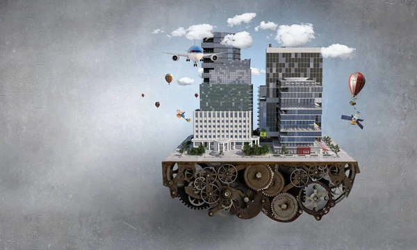 Modern şehir kavramı. Karışık teknik