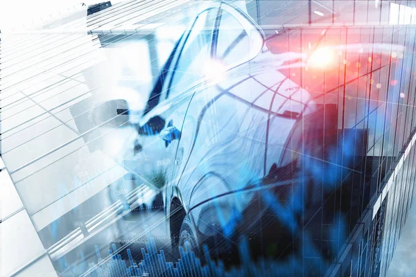 Zarif araba kapatma. Karışık teknik