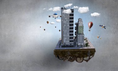 Modern şehir kavramı. Karışık teknik