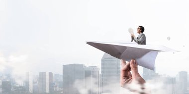 Gökyüzü sörf için bir rüya. Karışık teknik