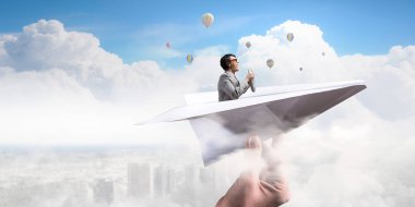 Gökyüzü sörf için bir rüya. Karışık teknik