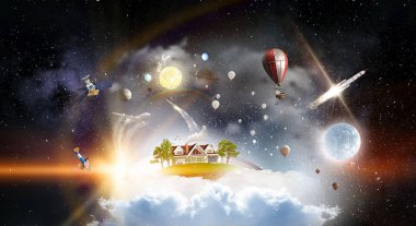 Modern şehir kavramı. Karışık teknik