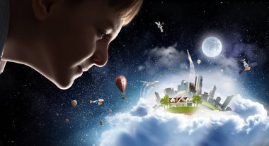 Bu büyük dünya keşfetmek. Karışık teknik