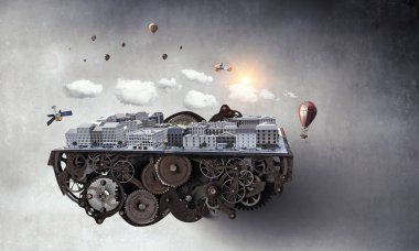 Modern şehir kavramı. Karışık teknik